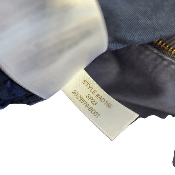 J Crew Factory Womens High Rise Girlfriend Chino Pant Size 10 Navy Blue Preppy - Picture 10 of 14